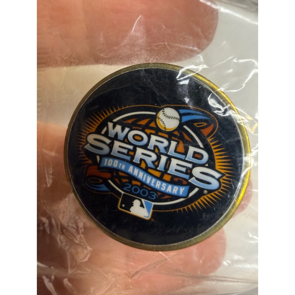 MLB 2003 World Series 100th Anniversary Lapel Pin Baseball Memorabilia USA Made